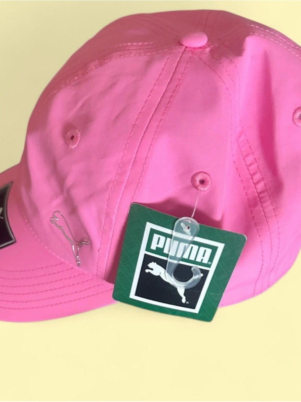 Puma Hot Pink Logo Baseball Cap - Picture 2 of 4